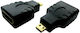 Конвертор micro HDMI мъжки към HDMI женски Черен 1бр 11.2.4