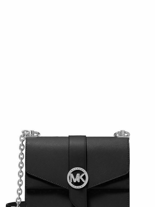 Michael Kors Greenwich Small Din piele Geantă de damă Crossbody Neagră