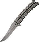 Amont Butterfly Knife Silver with Blade made of Stainless Steel