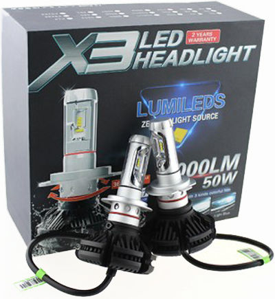 Auto Gs Λάμπες Αυτοκινήτου H4 LED 50W 2τμχ