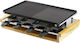 Domo Tischplatte Elektrogrill Raclette Glatte und Geriffelte Platte 1200W mit einstellbarem Thermostat 47.6cmx23.8cmcm