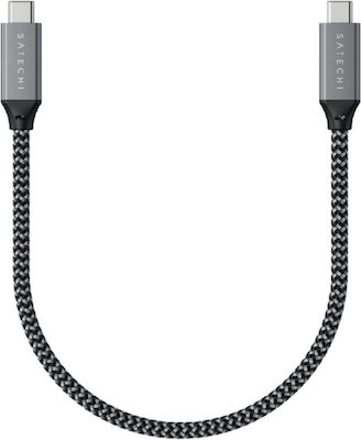 Satechi Braided USB 4 Cable USB-C male - USB-C male Γκρι 0.25m (ST-U4C25M)