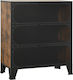 Sideboard made of Wood & Metal Coffee 72x36x82cm