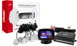 AMiO Car Parking System with Screen / Buzzer and 4 Sensors 22mm in Silver Colour 01597