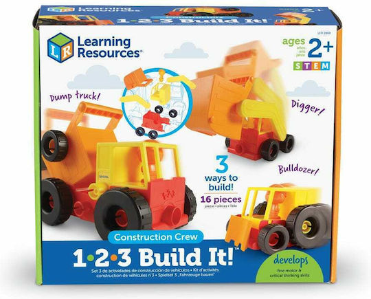 Learning Resources Kunststoff-Bauspielzeug Construction Crew für Kinder ab 2+ Jahre alt Jahren