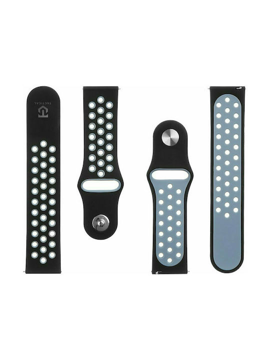 Tactical 267 Double 22mm Λουράκι Σιλικόνης Black/Grey