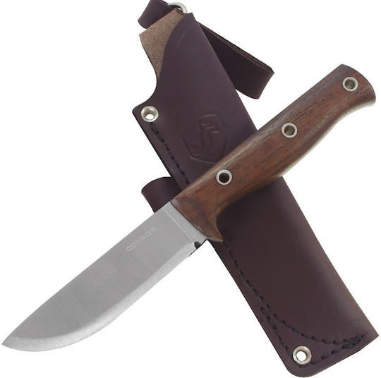Condor Tool & Knives Swamp Romper Knife Brown in Leather Sheath