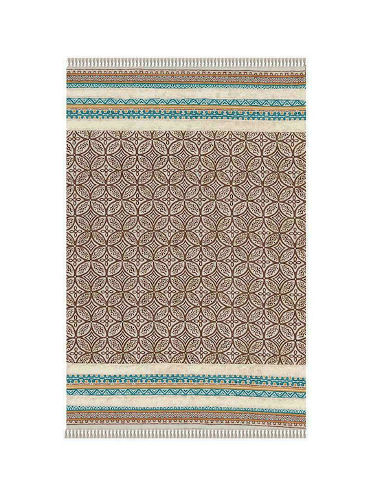 Newplan Kilim 3540 Handmade Rug Rectangular with Fringes Brown