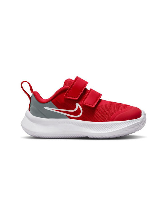 Nike Αθλητικά Παιδικά Παπούτσια Running Runner 3 Tdv με Σκρατς University Red / Smoke Grey