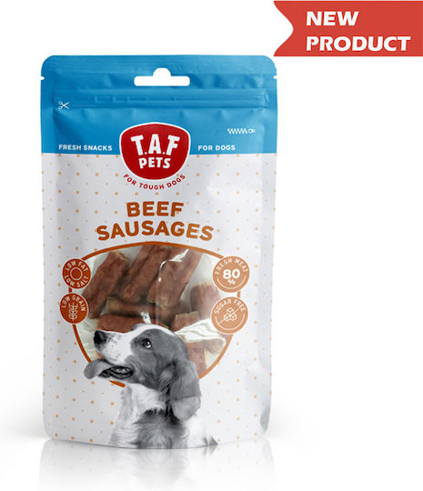 T.A.F. Pets Beef Sausages Λιχουδιές Σκύλου με Μοσχάρι 75gr