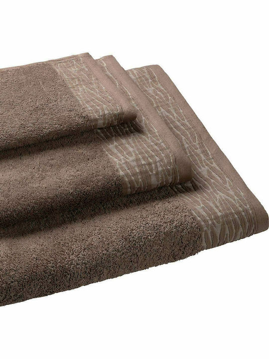 Madi Facecloth Stream STREAM BROWN-50x90 50x90cm. Brown Weight 500gr/m²