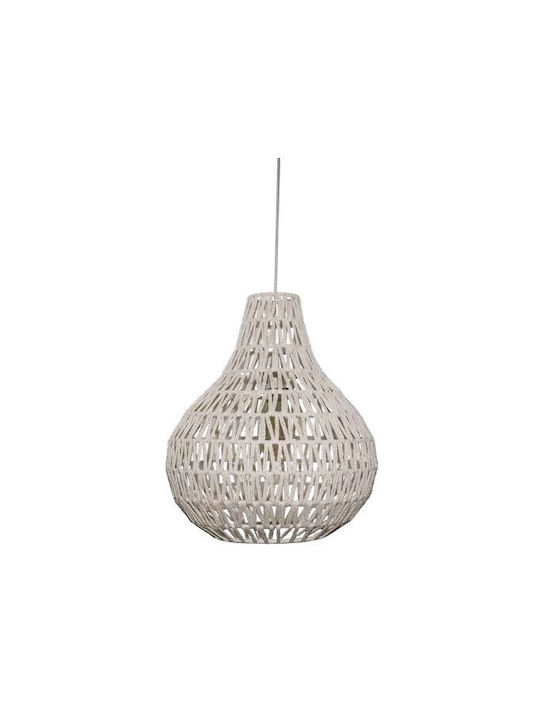 Eurolamp Pendant Light Suspension with Rope for Socket E27 White