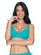 Underwire Bikini Bra with Adjustable Straps Turquoise