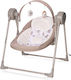 Lorelli Electric Baby Relax Swing 2 in 1 Twinkle with Music and Vibration Beige Rhino for Child up to 9kg