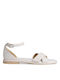 Tamaris Leather Women's Flat Sandals Off White