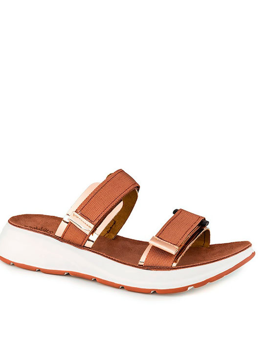 Adele Leather Women's Flat Sandals Anatomic Rosegold