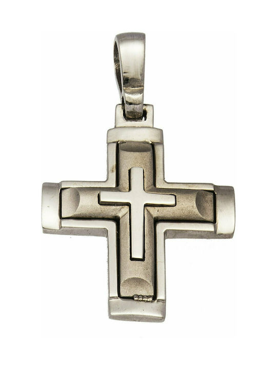 Mertzios.gr White Gold Cross 14K