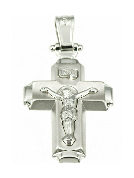 Mertzios.gr White Gold Cross 14K with the Crucified