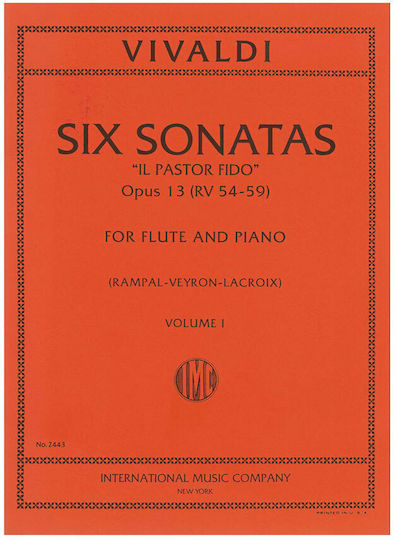International Music Company Vivaldi - Six Sonatas Παρτιτούρα για Πιάνο / Πνευστά Vol.1