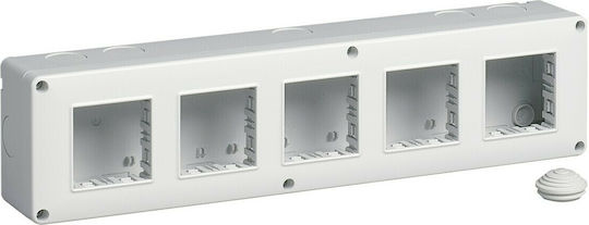 Vimar Plana Surface Mounted Electrical Box IP40 in Gray Color