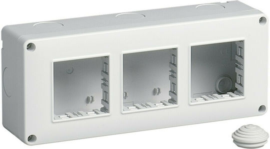 Vimar Plana Surface Mounted Electrical Box IP40 in Gray Color