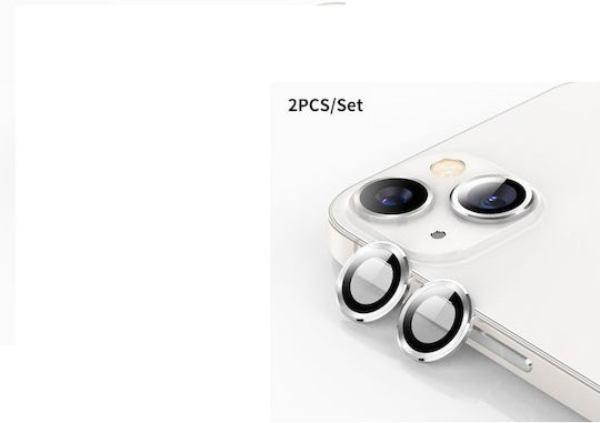 Enkay Hat-Prince Camera Protection Metal Frame Silver for the iPhone 13 / 13 mini