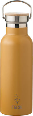 Fresk Flasche Thermosflasche Rostfreier Stahl BPA-frei Amber gold 500ml mit Schleife FR-FD360-20