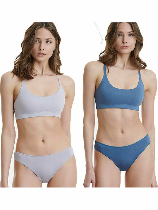 Walk Brief Bamboo Women's Slip 2Pack Blue Raf/L...