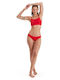 Speedo Sport Bikini Set Sports Bra & Slip Bottom Eco Endurance Thinstrap Red