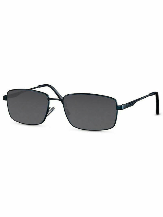 Solo-Solis Мъжки Слънчеви очила с Тъмносиня Метален Рамка и Черно Леща NDL6135