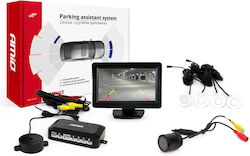 AMiO Car Parking System HD-301 with Camera / Screen and 4 Sensors 22mm in White Colour