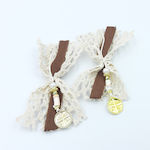 Kymi Christening Charm Pin Brown 50pcs