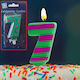 Birthday Candle Number "7" Multicolored (Μiscellaneous Designs) 005.04.07