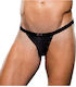 Envy Locker Room Thong with Back Ties Chilot Sexy pentru bărbați Black
