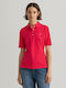 Gant Damen Polo Bluse Kurzarm Sunset Pink