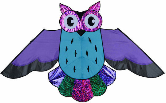 Premier Kites Drachen Holographic Purple Owl Stoff mit Schnur & Aufbewahrungstasche 1Stück