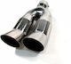 Μπούκα Εξάτμισης Διπλή Inox 62mm Universal