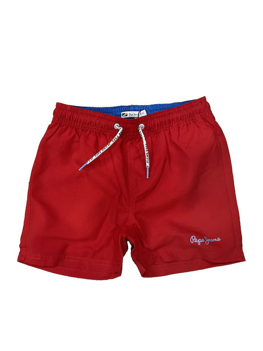 Pepe Jeans Sammy Front Logo Boy Kids Swimwear Swim Shorts Red