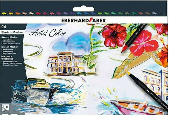 Eberhard Faber Artist Color Drawing Markers Double Tip Set 24pcs