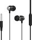 Inkax EP-24 In-ear Handsfree με Βύσμα 3.5mm Μαύρο