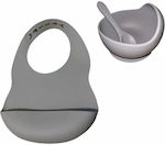 Feeding Set made of Silicone Gray 3pcs