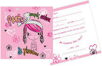 Exas Paper Invitations Girl Ohparty 6pcs 20.06-008993Invitations