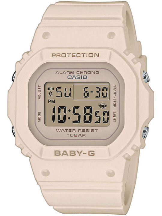 Casio Baby-G Ψηφιακό Γυναικείο Ρολόι 38mm Μπαταρίας με Ροζ Καουτσούκ Λουράκι