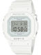 Casio Digital Women's Watch with White Rubber Strap