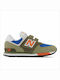 New Balance Παιδικά Sneakers Lifestyle 574 με Σκρατς για Αγόρι Χακί