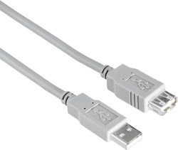 HAMA 00200906 USB 2.0 USB-A male σε USB-A female Λευκό 3m