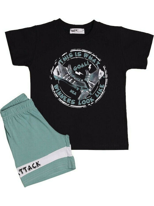 Nek Kids Wear Комплект Лято 2бр Черен