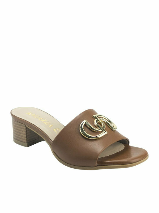 Ragazza Leder Mules mit Chunky Niedrig Absatz i...