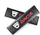 Set of 2pcs Car Seat Belt Pads Black Carbon Dacia