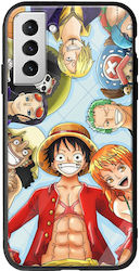 One Piece Samsung Galaxy S21 Plus Rillen TPU (Gehärtetes Glas und TPU)